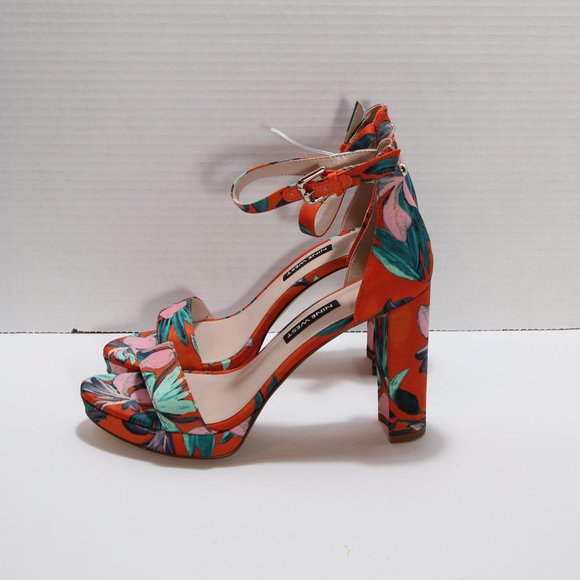 Nine West Coral & Turquoise Dempsey Ankle-Strap Sandal Size 6.5 NWT - Picture 6 of 8